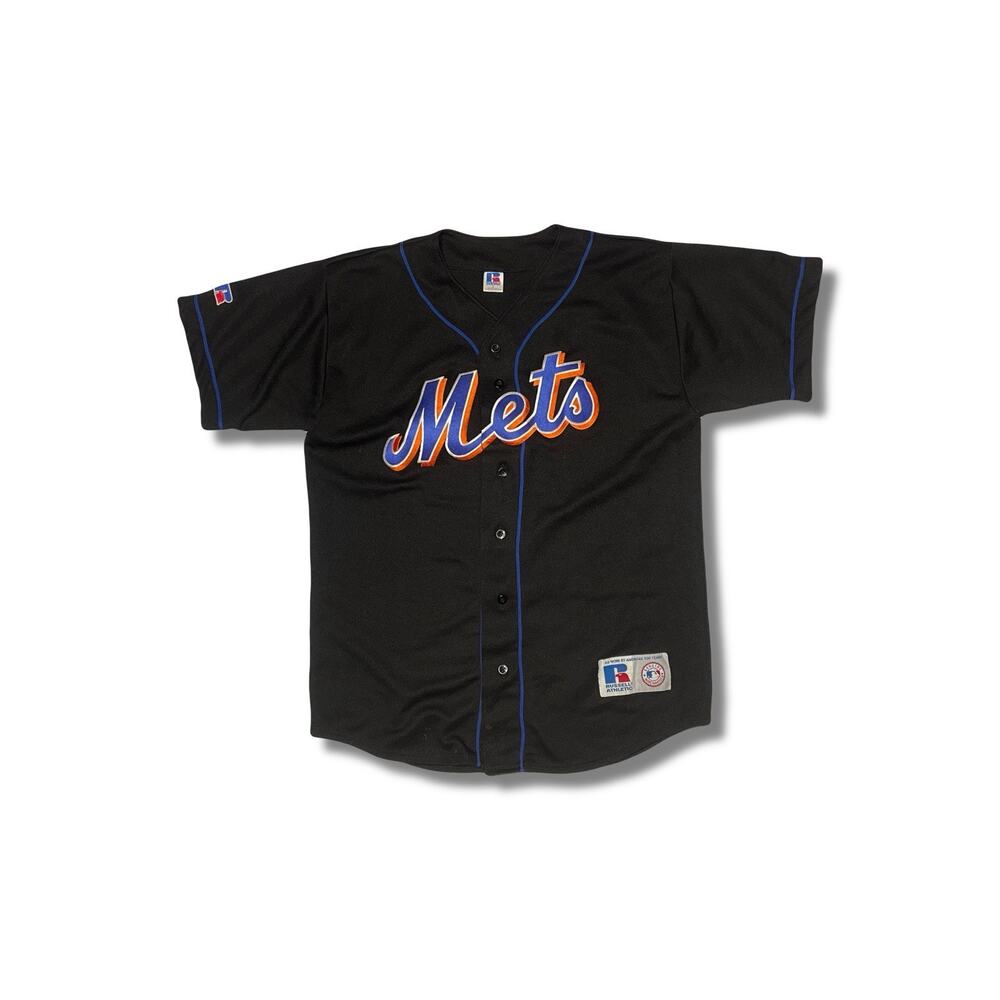 Vintage New York Mets Russell Athletics Black Baseball Jersey Men’s Size L